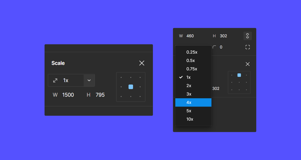 Figma has numeric scale now