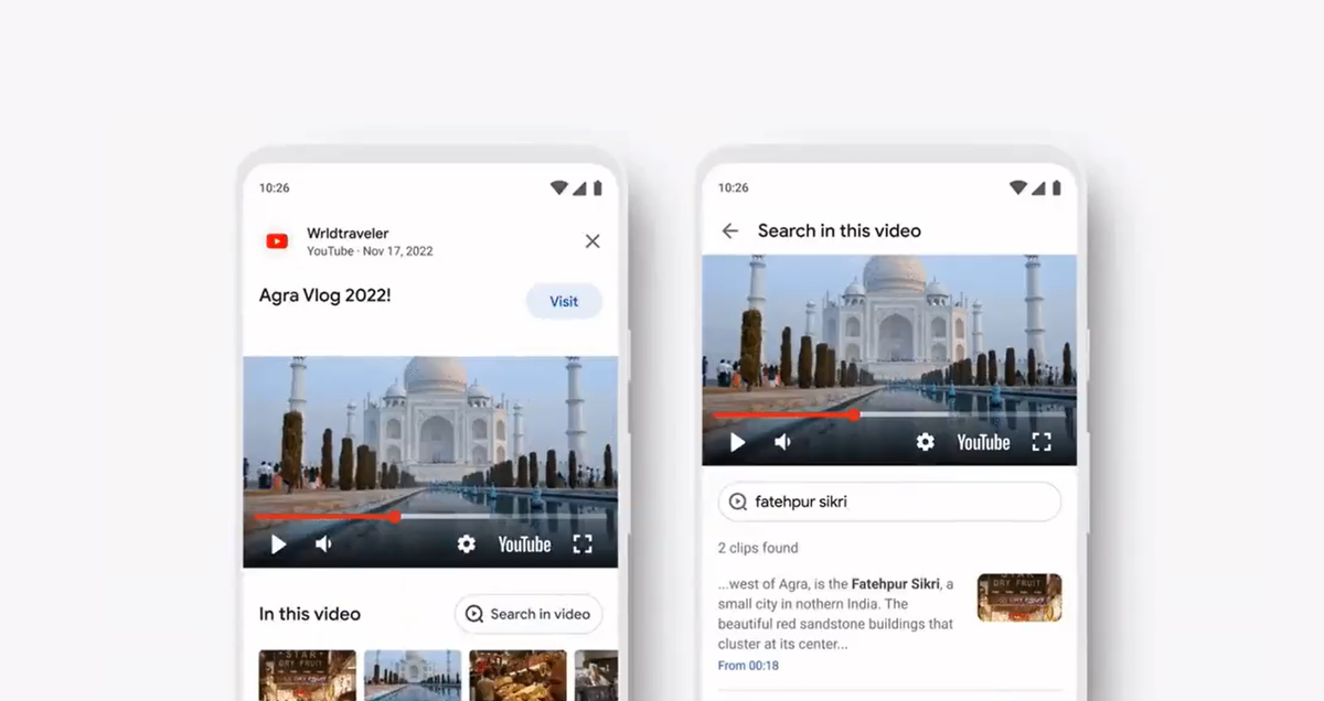 Google is testing text search within YouTube videos