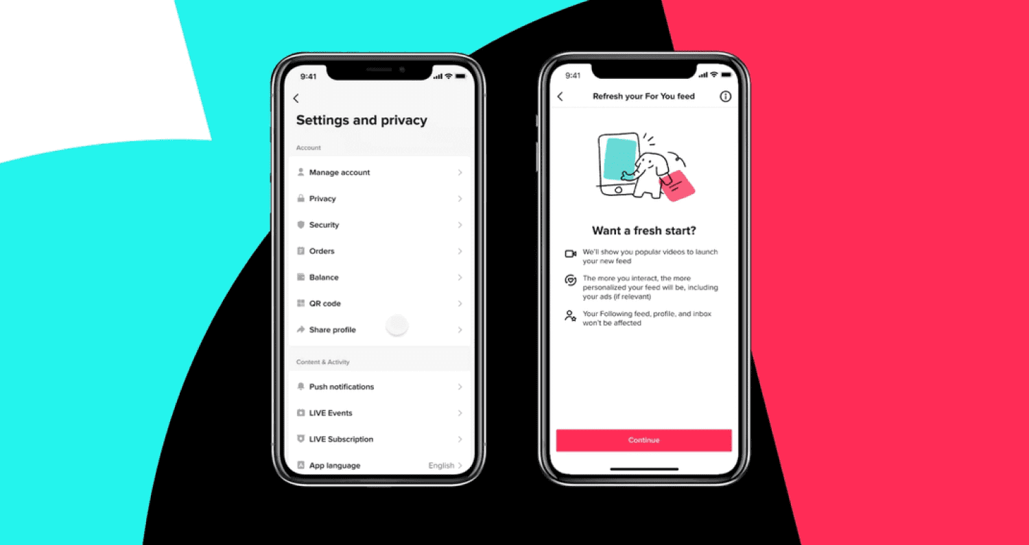 TikTok launches "Refresh feed" feature