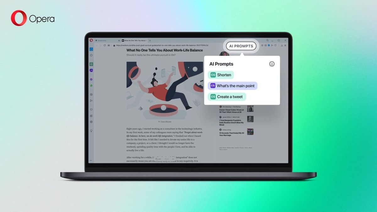 Opera Browser Gets AI Features