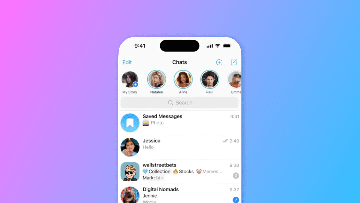 Stories Now Available on Telegram