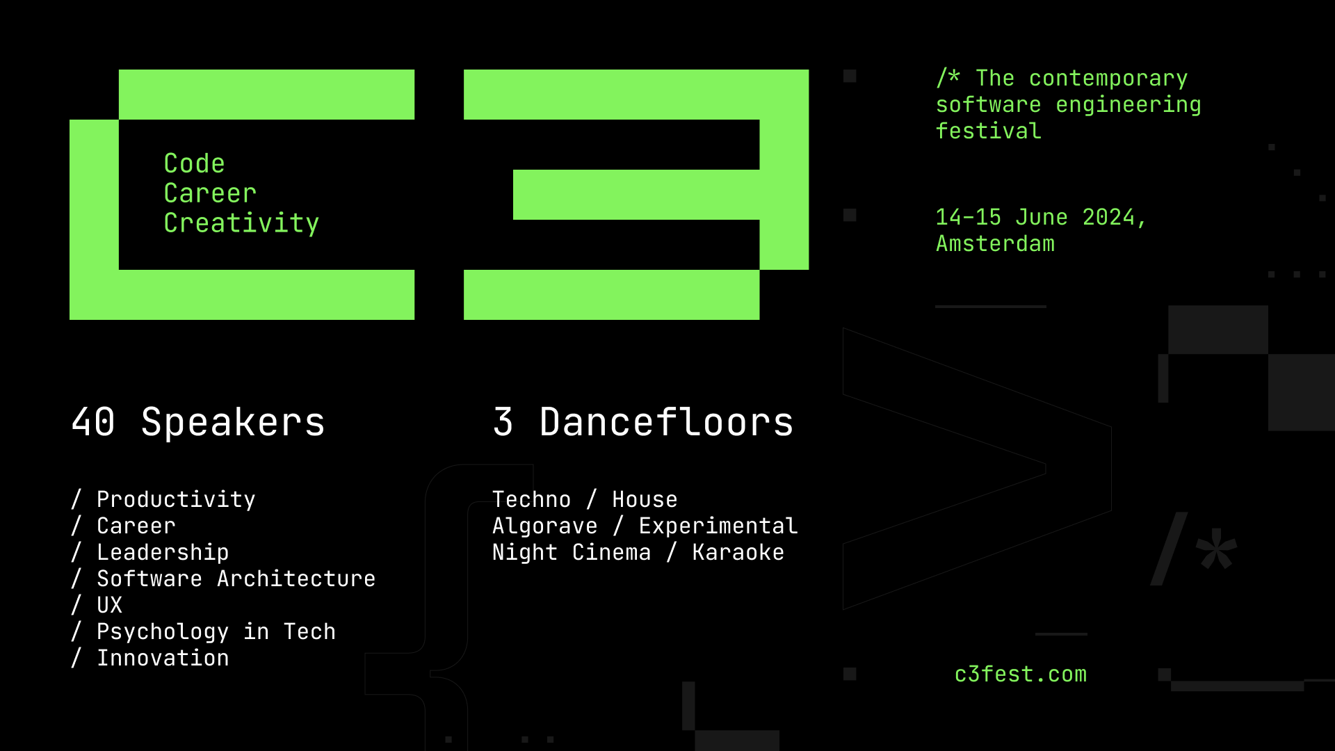 Introducing C3 Dev Festival - the contemporary software engineering and design festival