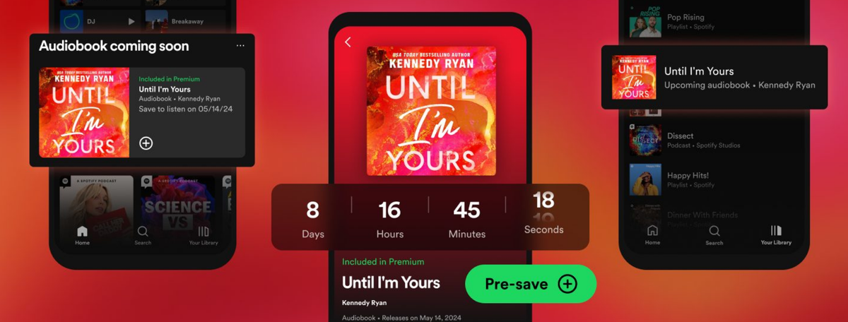 Spotify Launches Countdown Pages for Audiobooks