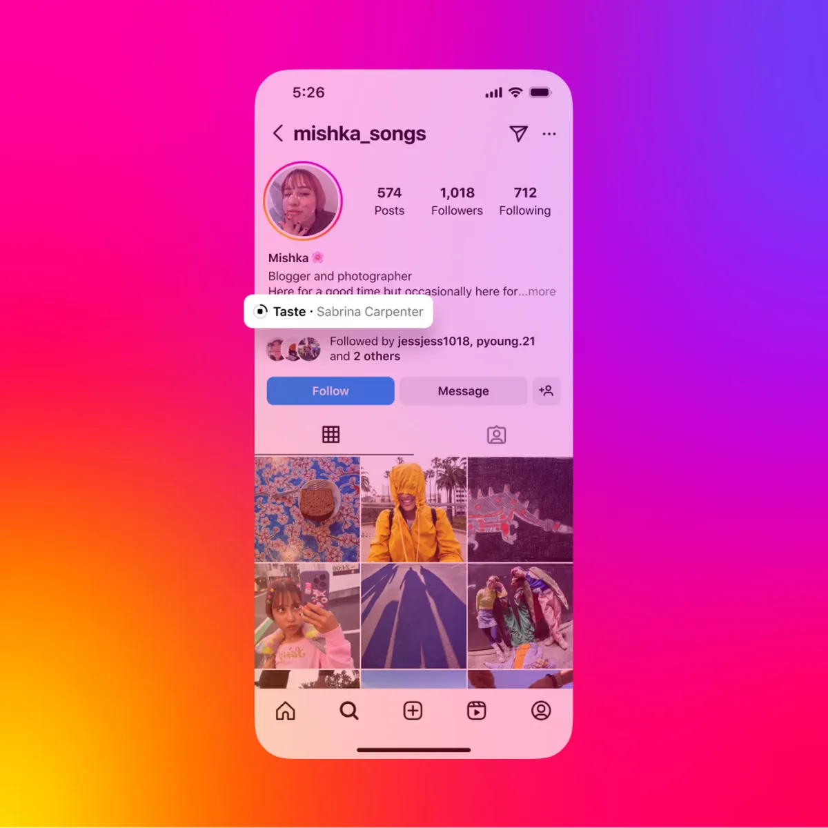 Instagram introduces the "Song on Profile" feature