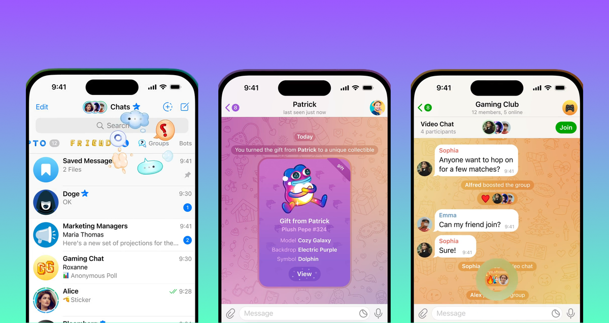 Telegram adds new collectible gifts, message search filters, and other features