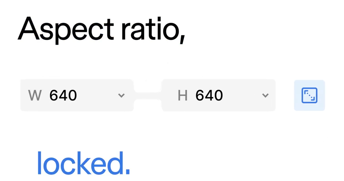 Figma introduces new aspect ratio lock feature