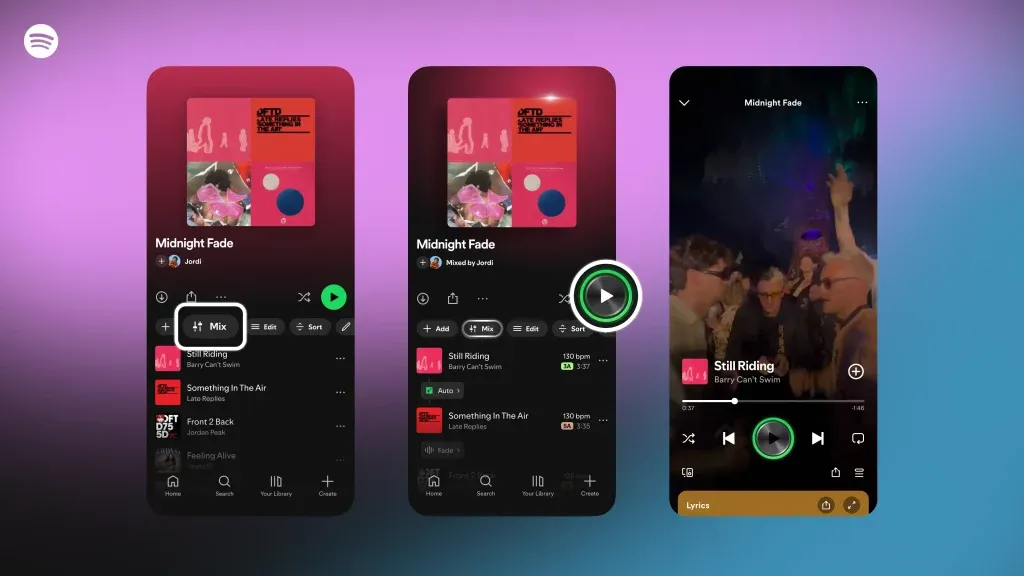 Spotify introduces track mixing for Premium users