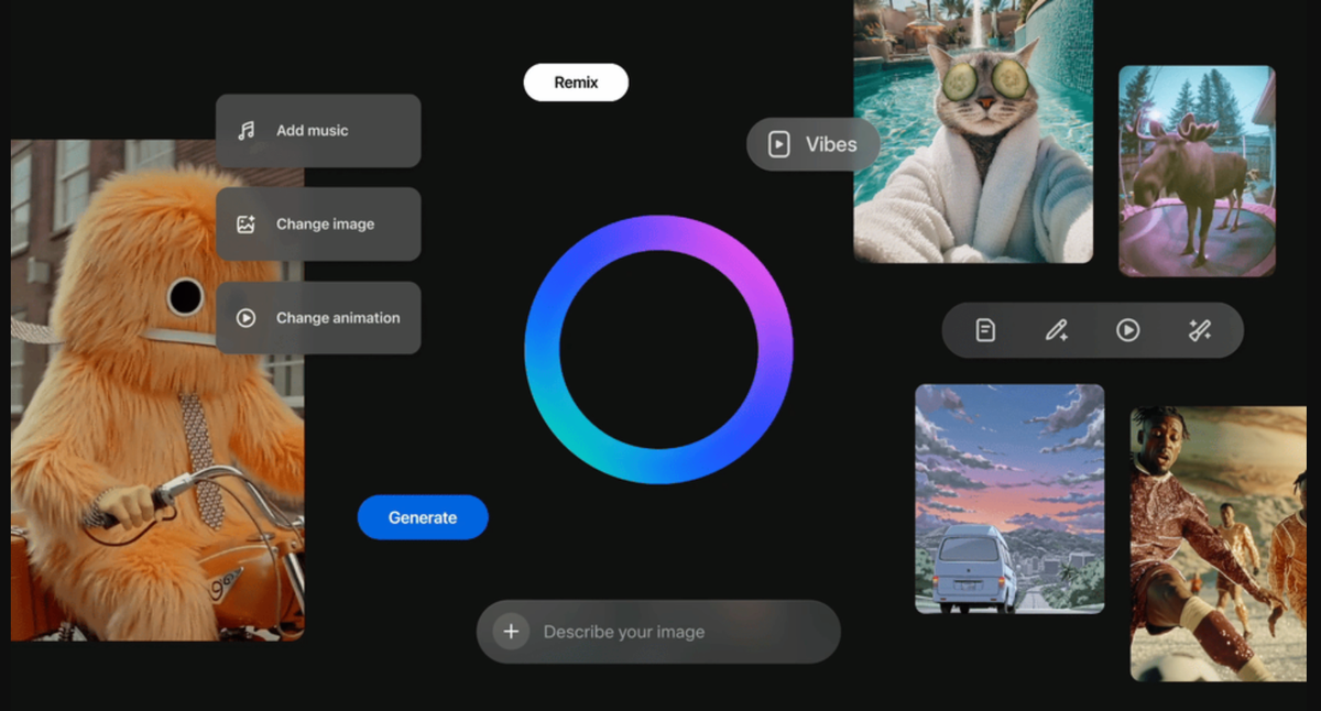 Meta introduces Vibes, a TikTok-style AI video feed