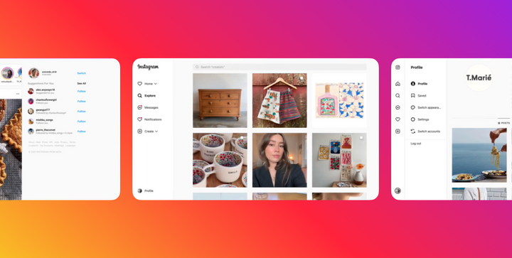 Instagram is updating its web interface to better fit large screens