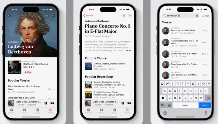 Apple released a new classical music app on March 28