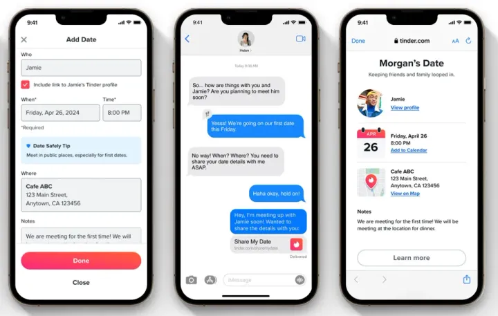 Tinder introduces Share My Date for enhanced safety