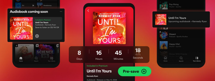 Spotify Launches Countdown Pages for Audiobooks