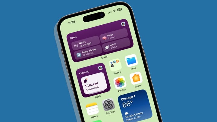 Slack introduces 4 new widgets for the iOS app