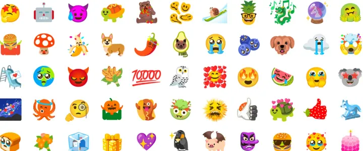 Seven new emoji and Emoji Kitchen in YouTube Shorts