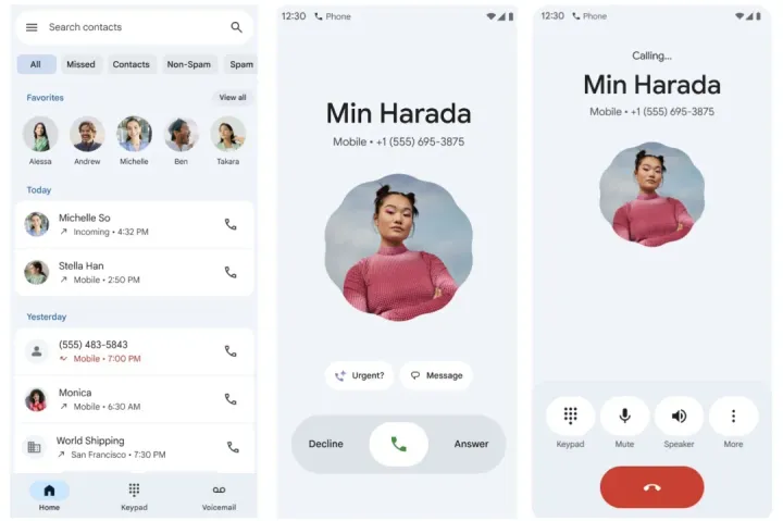 Google redesigned the Phone app with the Material 3 expressive style