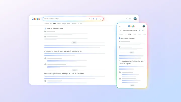 Google has introduced the Web Guide feature for organizing search results