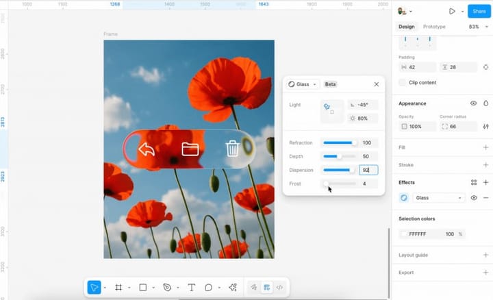 Figma introduces the new glass effect and Apple’s liquid glass UI Kit