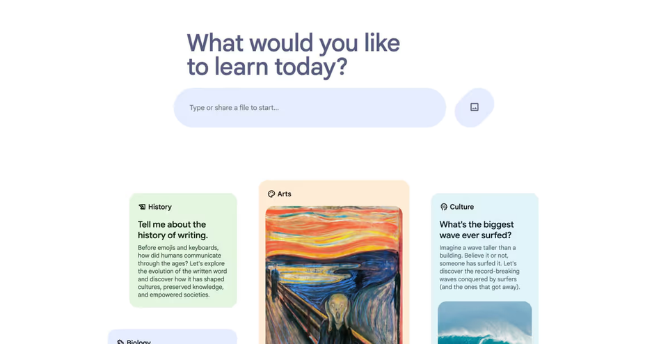Google has introduced interactive educational platform "Learn About"